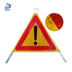 Reflective Tripod Warning Sign - Warning Signal Reflective Tripod Folding Warning Sign